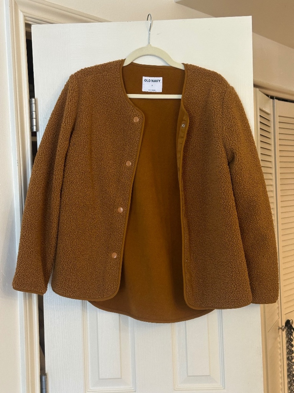 Old Navy - warm brown - Sherpa button up jacket
